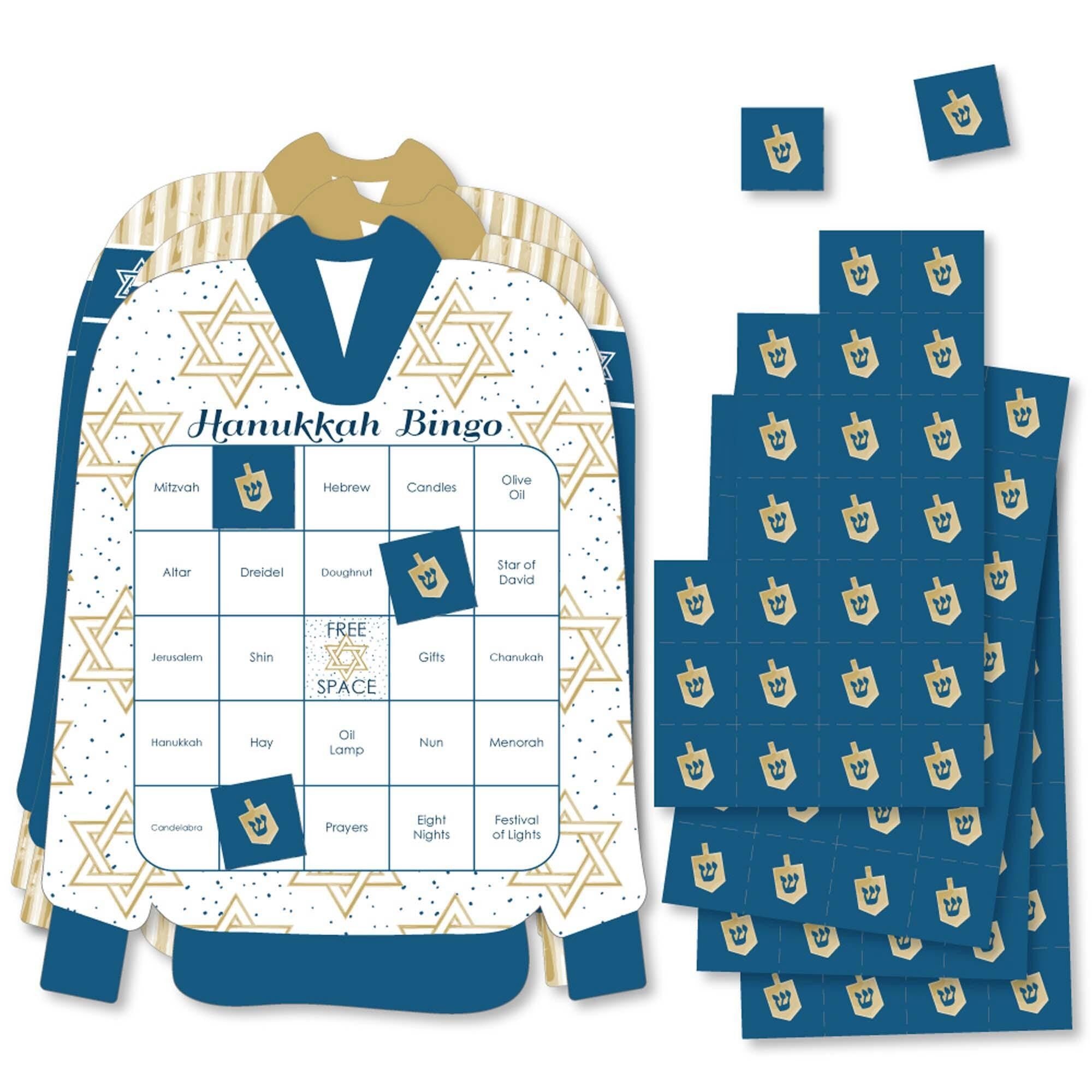 Big Dot of Happiness Happy Hanukkah - Bingo Cards and Markers - Chanukah  Shaped Bingo Game - Set of 18 - Walmart.com