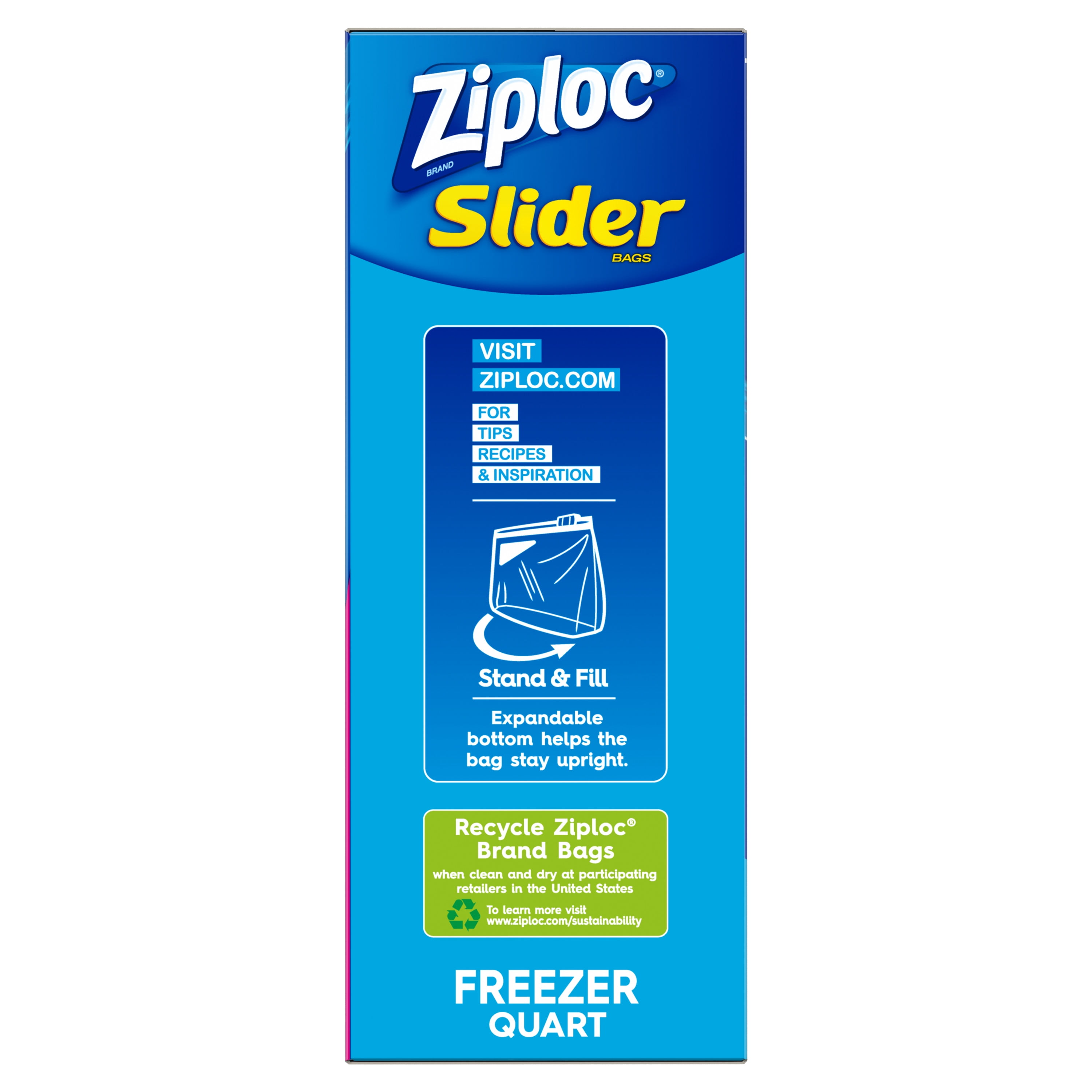 Home Select Slider Lock Seal Quart Size Freezer & Storage Bags 15 Ea, Plastic  Bags