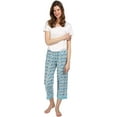 thumbnail image 4 of Floriana Women's Capri Length Lounge Pants Drawstring Fashion Print Pajama Pants, 4 of 5