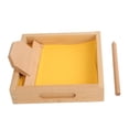 thumbnail image 2 of Caja de madera Montessori para aprendizaje de idiomas caja de raspado Ehuebsd de arena para niños juguetes de Educación Temprana mesa de arena para niños escritura, 2 of 8
