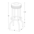thumbnail image 5 of HomeStock Naturally Nice Upholstered Top Bar Stools (Set of 2), Black Leatherette with Chrome Base, 360-Degree Swivel, Retro 50s Style, Measures 19 x 19 x 30 inches, 5 of 6