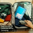 thumbnail image 6 of Mars Wellness Camp Kit - Travel Toiletry Kit w/ Plastic Carry Bag, Toothbrush Holder, Shampoo Bottle - Travel Accessories for Airplane, Camping, & More - Travel Kit for Women, Men & Kids - Blue, 6 of 8