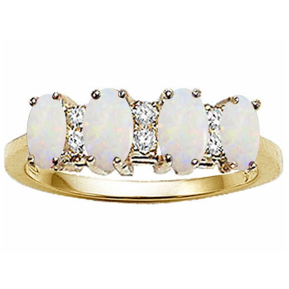 Tommaso Design� Genuine 4 Stone Opal Ring / Band