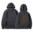 thumbnail image 1 of GPOECD Sweat à Capuche Réversible pour Femmes Grande Taille avec Imprimé Lettre, Manches Longues, Poche, 03_gris Foncé, S, 1 of 3