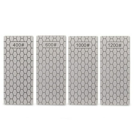 4Pcs Versatile Diamond Sharpening Plates Set, 400-1200 Grit Effective Knife Sharpening Tools