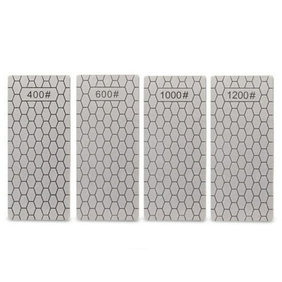 4Pcs Versatile Diamond Sharpening Plates Set, 400-1200 Grit Effective Knife Sharpening Tools