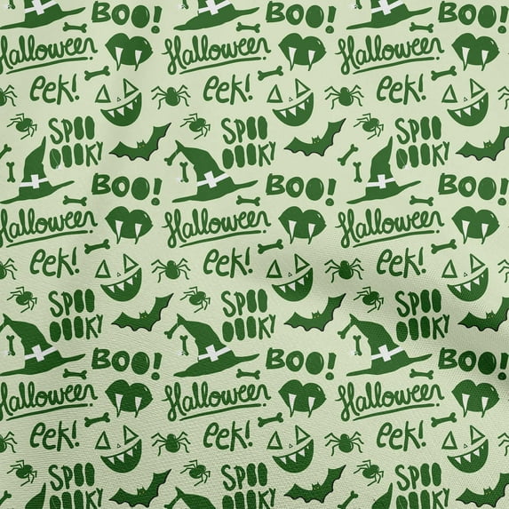 oneOone Cotton Poplin Mint Green Fabric Halloween Diy Clothing Quilting Fabric Print Fabric By Yard 42 Inch Wide