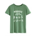 thumbnail image 3 of TWZH Women's Willing To Discuss Plants Letter T-Shirt Short Sleeve Tee, 3 of 6