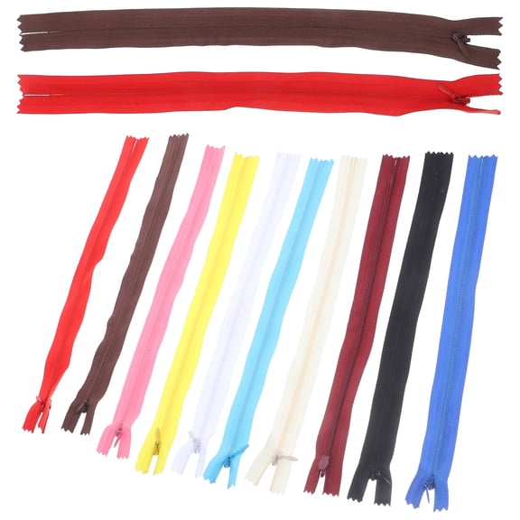 20 Pcs Color Invisible Zipper Multi-use Hidden Large Zippers for Sewing Assorted Replacement