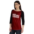 thumbnail image 4 of Inkmeso Good Vibes Only Inspirational Tshirt Tops For Women Casual Graphic Tee, 4 of 8