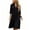 Black, variant on Ayolanni Dresses for Women 2026 V-Neck 3/4 Sleeve Solid A-Line Maxi Dress Plain Wedding Guest Party Button Down Long Dress Black L