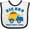 White and Black, variant on Inktastic Dump Truck Big Bro Boys Baby Bib