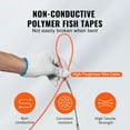 thumbnail image 3 of VEVOR 125ft Fish Tape, Wire Cable Line Puller, 3/16 in PET with High Plastic Case, 3 of 9