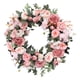 thumbnail image 5 of Guirnalda artificial de peonías de seda y rosas, guirnalda floral redonda, decoración del hogar para la parte delantera, 5 of 8