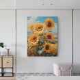 thumbnail image 6 of Kdxio Sunflower Field Art Pattern Canvas Wall Art 12x16 Inches - Waterproof HD Print Solid Wood Frame for Living Room & Bathroom,Vertical, 6 of 8
