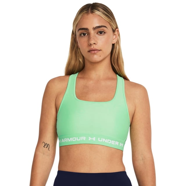 Top Deportivo Under Armour Crossback de Impacto Medio para Mujer Talla XS Verde