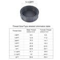 thumbnail image 2 of Uxcell G Pipe Fitting Cap, Female Thread Hose Connector, for Garden and Outdoor Water Pipes End Gray G1-1/2, 2 of 5