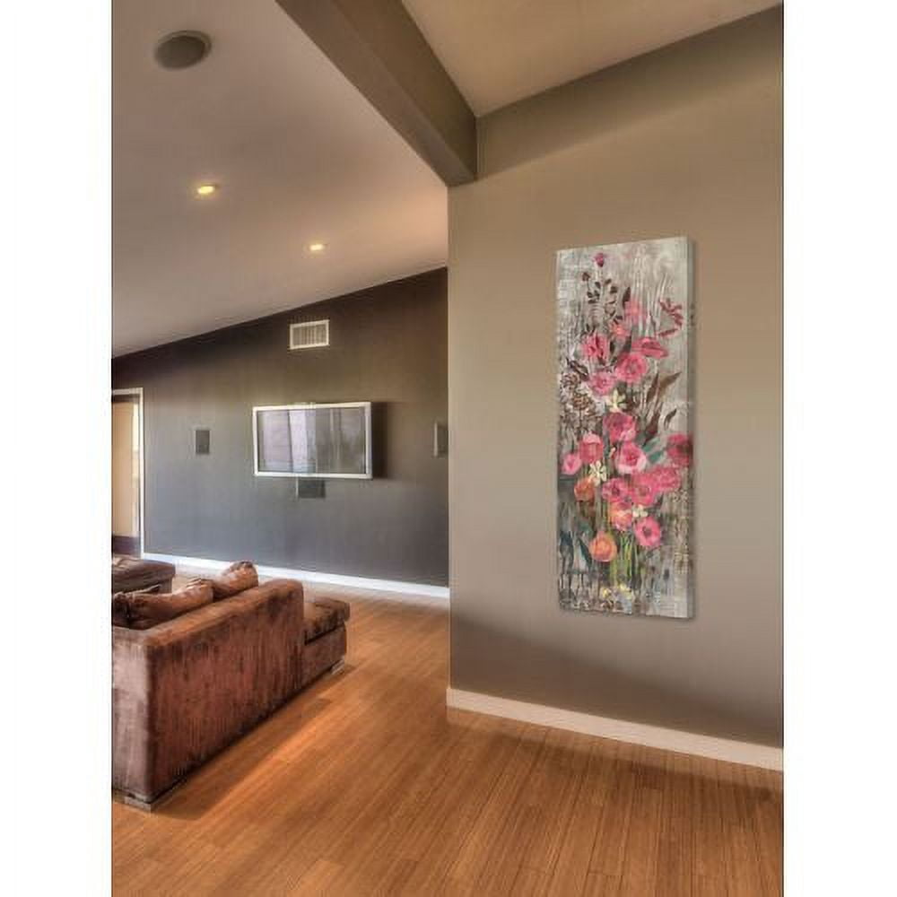"Floral Frenzy Pink III" Painting Print on Wrapped Canvas