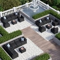 thumbnail image 5 of Aoxun 7 Piece Patio Furniture Set Wicker Rattan Patio Sectional Sofa Set Outdoor Seating Furniture with Thickened Cushion, Black, 5 of 6
