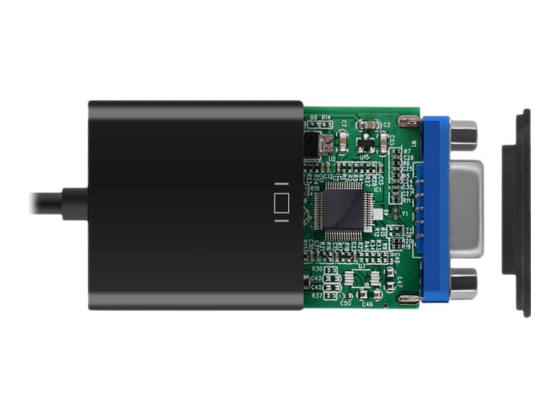 4XEM HDMI to VGA Adapter with Power and 3.5mm Audio Cable, Black