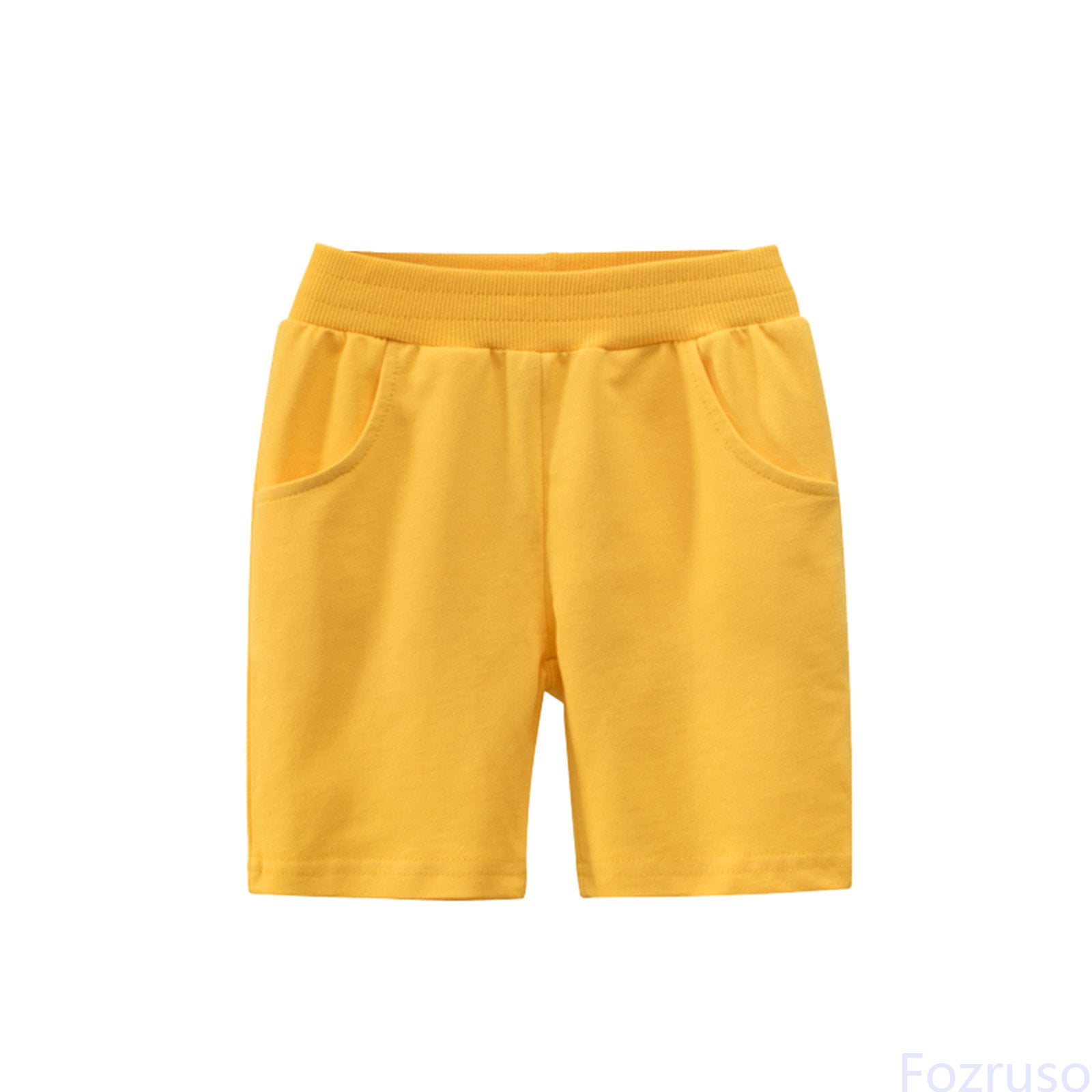 Fozruso Toddler Girls Boys Kids Sport Soild Casual Shorts Fashion Beach Cargo Pants Shorts Boys Shorts Sizes 4-6 Years(Yellow)
