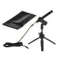 thumbnail image 4 of Micrófono de entrevista con cable de audio de 3,5 mm para grabación en computadora de escritorio Negro, 4 of 9