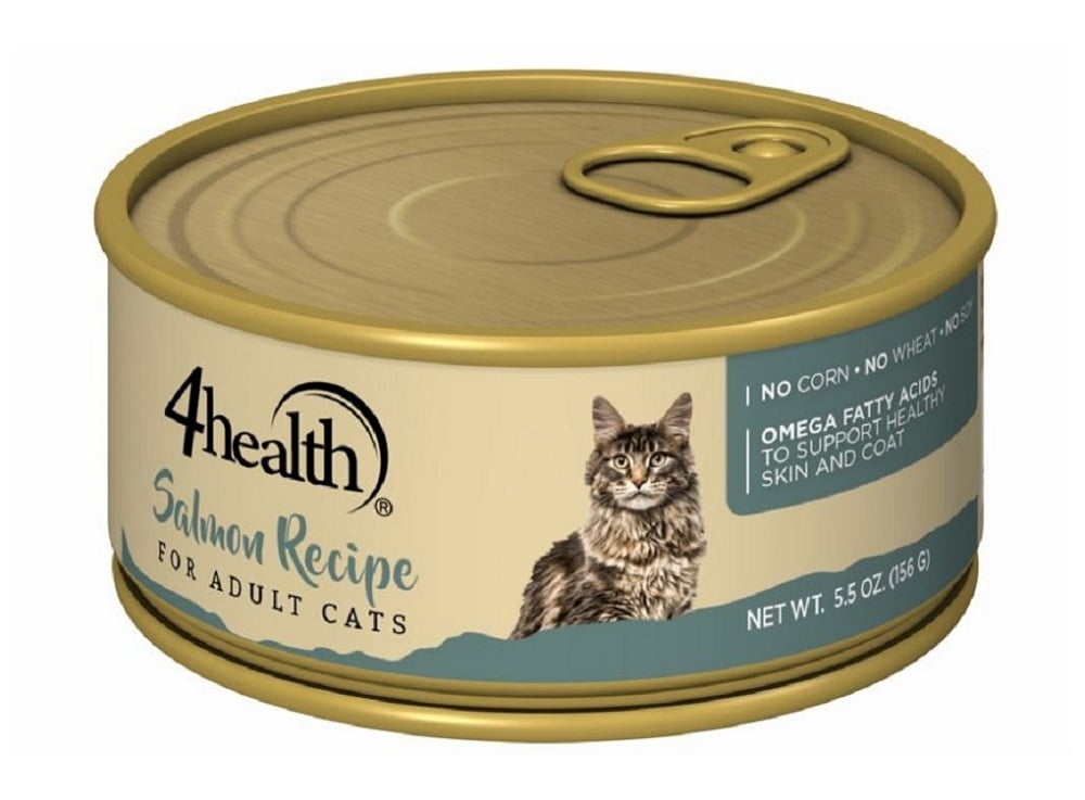 4health with Wholesome Grains Salmon Recipe Wet Cat Food, 1 Single Can