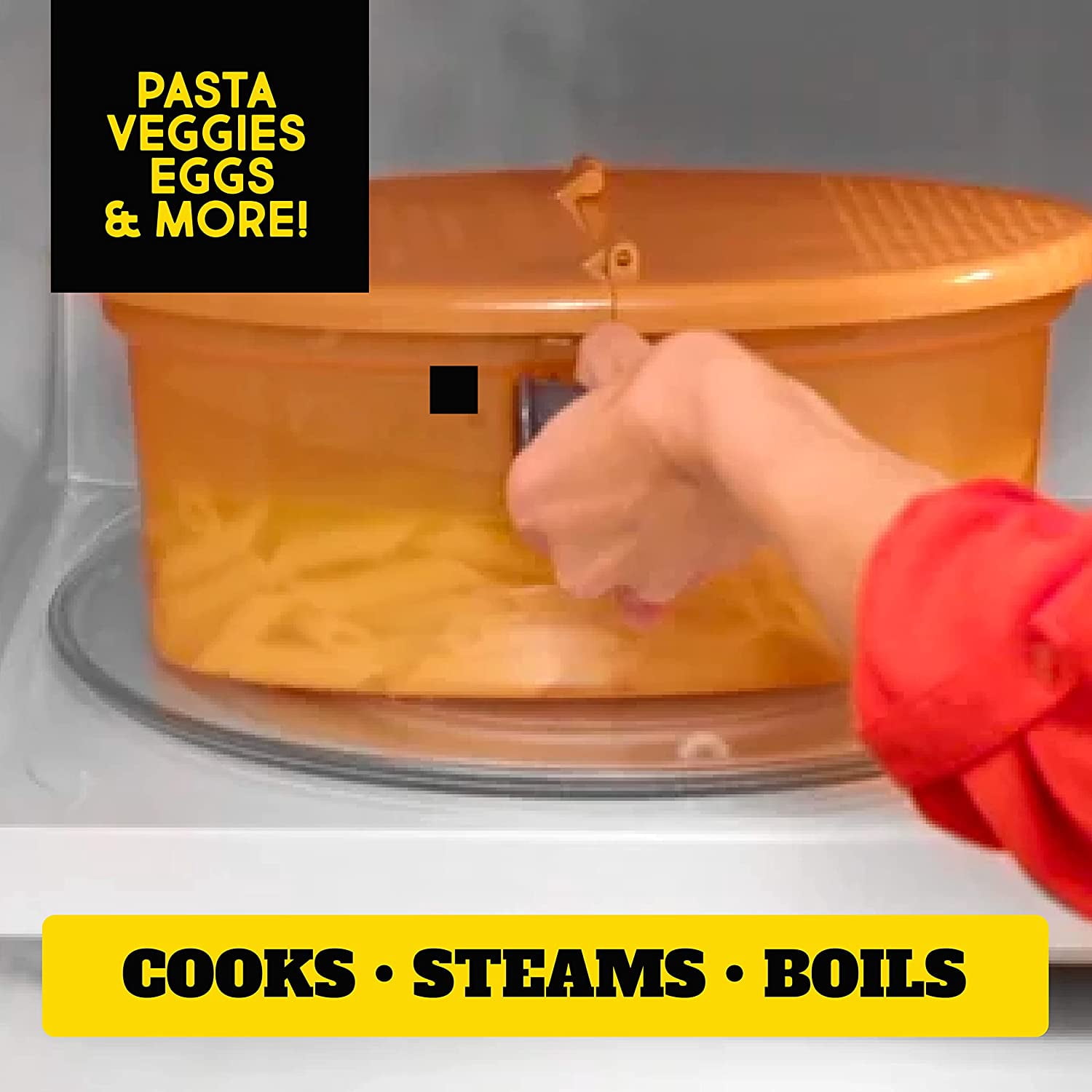 Microwave Pasta Cooker with Strainer Microwave Rice Cooker Noodle Cooker Egg Cooker As Seen on TV