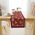 thumbnail image 2 of Red Gingerbread House Table Runner, Christmas Tablecloth, Suitable for Kitchen, Dining Room and Living Room, Display Wedding Party Table Setting Decoration, Christmas Gift, 2 of 5