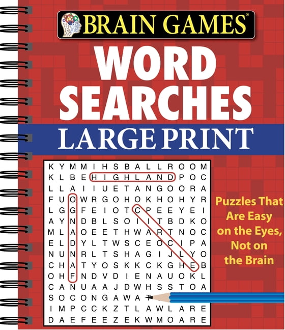 brain games brain games word searches large print red other large print walmart com