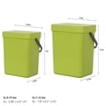 thumbnail image 3 of Bote de basura de pared EKO Puro de 5 l/1.32 galones con tapa verde, 3 of 7