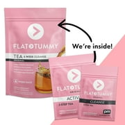 FLAT TUMMY Detox Tea (2 Week Program) – 2-Step, All Natural Cleanse with Senna, Green Tea
