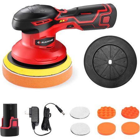 

Wireless car buffer polisher with 1 back pad equipped with 12V 2000Mah rechargeable lithium battery 6 variable speed wireless buffer polisher kit for car detailing/car scratch repair