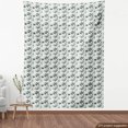 thumbnail image 4 of Ambesonne Floral Fabric by the Yard Upholstery, Summer Flowering Exotics Art, 2 Yards, Laurel Green and Pale Grey, 4 of 5