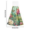 thumbnail image 3 of 2 Pieces Bathroom Towels Kitchen Towels Velcro Hand Wipes Dish Cloths & Dish Towels Washroom Towels Face Towel Hand Wipes Colorful Garden Lotus, 3 of 7