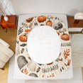 thumbnail image 4 of Manfei Spooky Pumpkin Lantern Fitted Sheet Queen,Magic Witch Pattern Halloween Bedding,3-Piece,1 Fitted Sheet and 2 Pillowcases, 4 of 6