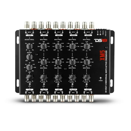 DS18 XM5 High Volt 5-Way Car Audio Active Crossover with Bass Boost