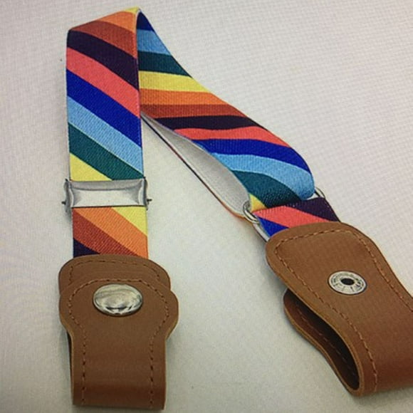 Belt Buckle Belts Adjustable Elastic Belts Striped Waistbelt For Boys And Girls Belt