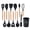 Black, variant on 12-Piece Silicone Cooking Utensils Set with Wooden Handles, Heat Resistant Non-Stick Kitchen Gadgets (Gray)