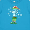 thumbnail image 4 of Inktastic Funny Christmas I'm the Boss Elf with Shoes and Hat Boys or Girls Baby T-Shirt, 4 of 5