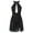 Black, variant on YONGHS Rhinestone Lyrical Dance Dress For Women Sleeveless Backless Modern Contemporary Dancewear Burgundy XL