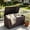 Brown, variant on Uforic 100 Gallon large Deck Box, Outdoor Resin Storage Box, Outdoor Container for Patio Garden, Waterproof, Lockable, Black