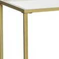 thumbnail image 3 of Kin 39 Inch Sofa Table, Metal Console, Tempered Glass Shelf, Gold, Clear- Saltoro Sherpi, 3 of 5