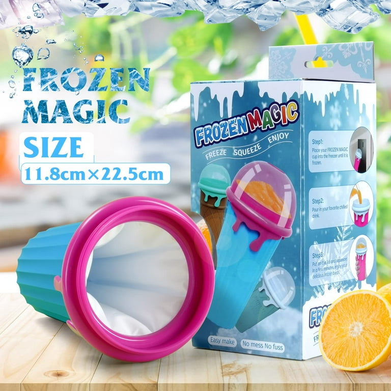 Gkcity Magic Slushy Maker Squeeze Cup Slushie Maker, Homemade Milk Shake  Maker Cooling Cup Squee DIY it for Children and Family 