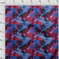 thumbnail image 3 of oneOone Velvet Medium Blue Fabric Asian Tie & Dye Quilting Supplies Print Sewing Fabric By The Yard 58 Inch Wide, 3 of 4