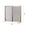 thumbnail image 2 of Modern Ember Aalto Heavy-Duty Steel Mesh Fireplace Screen with Dual Doors and Aged Brass Finish, 2 of 5