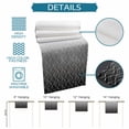 thumbnail image 6 of Modern Black Grey Table Runner 72 Inches, Abstract Ombre Geometric Morocco Bed Runner Dresser Scarves Tabletop for Indoor Outdoor Parties/Ceremony/Banquet, 16" x 72", 6 of 9