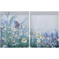 thumbnail image 2 of Wildflowers Kitchen Curtains 2 Panels UV Protected Tier Curtains, Half Window Curtains Kitchen Tiers for Guest Room Bathroom Sink Laundry Room Basement,36 x 27 Inch, 2 of 7