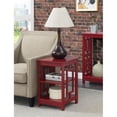 thumbnail image 1 of Convenience Concepts Table d'Appoint Town Square avec Étagères en Bois Rouge Canneberge, 1 of 7