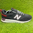 thumbnail image 1 of New Balance 009 Mens Size 11.5 Black White Red Athletic Running Shoes Sneakers, 1 of 5